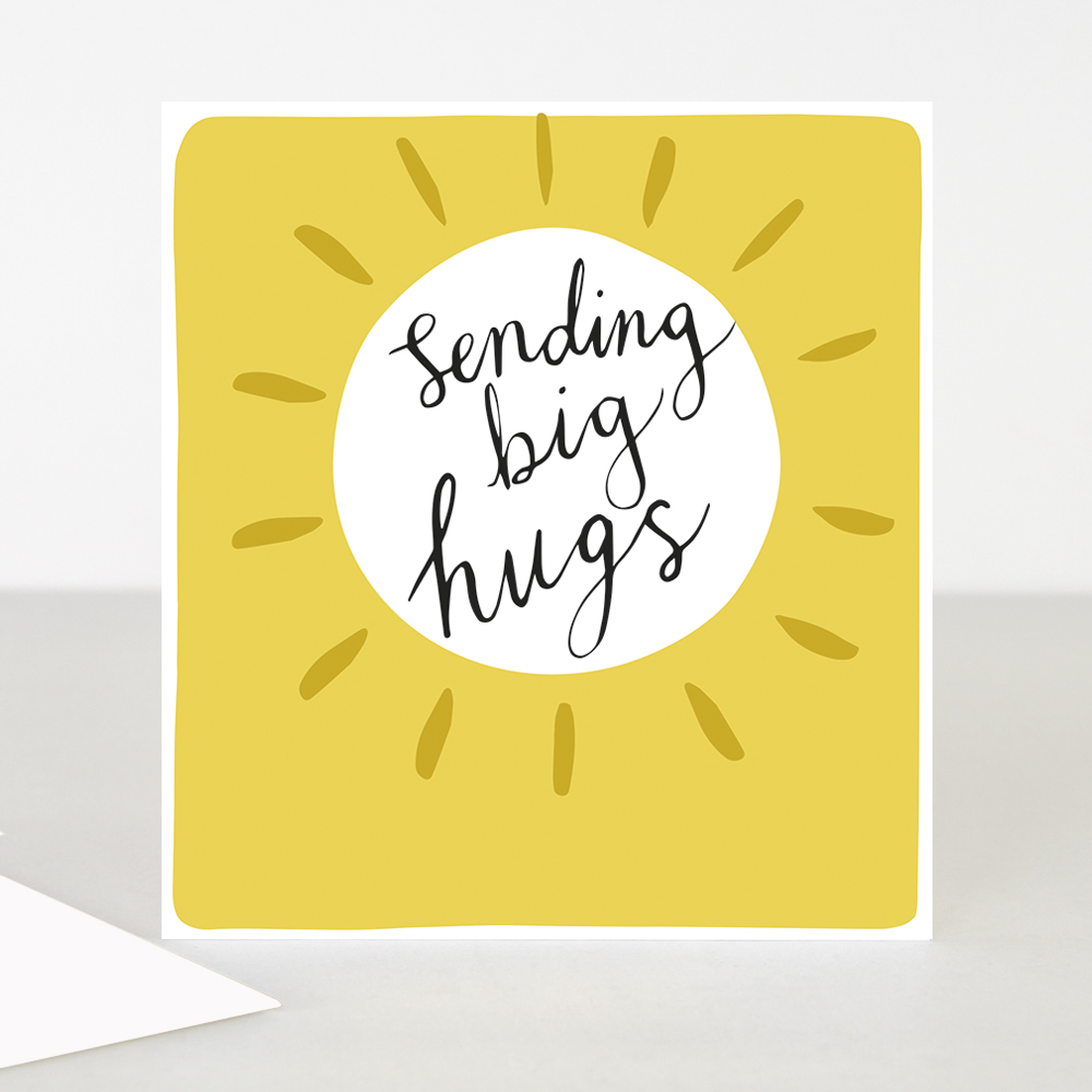 Sending Big Hugs Greeting Card By Caroline Gardner - Vibrant Home